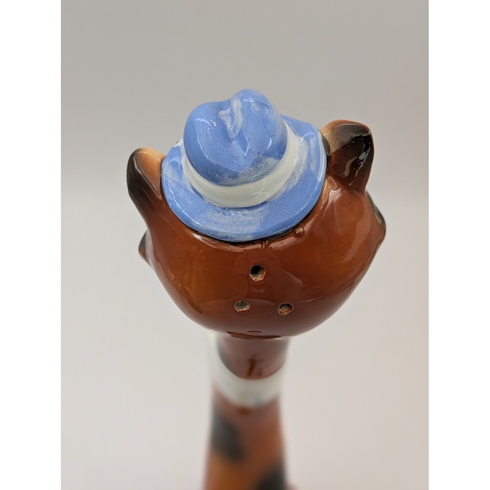 VTG 1956 Napco Tall Long‎ Neck Anthropomorphic Cat Kitten Shaker Salt Pepper - Picture 10 of 11